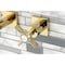 Kingston Brass KS6122ZX Two-Handle Wall Mount Bathroom Faucet, Polished Brass KS6122ZX - alternate 3